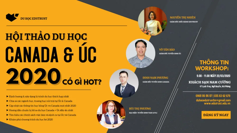 Workshop Du Học: Canada Và Úc – Lựa Chọn Nào Có Lợi Hơn Cho Du Học Sinh Việt Nam